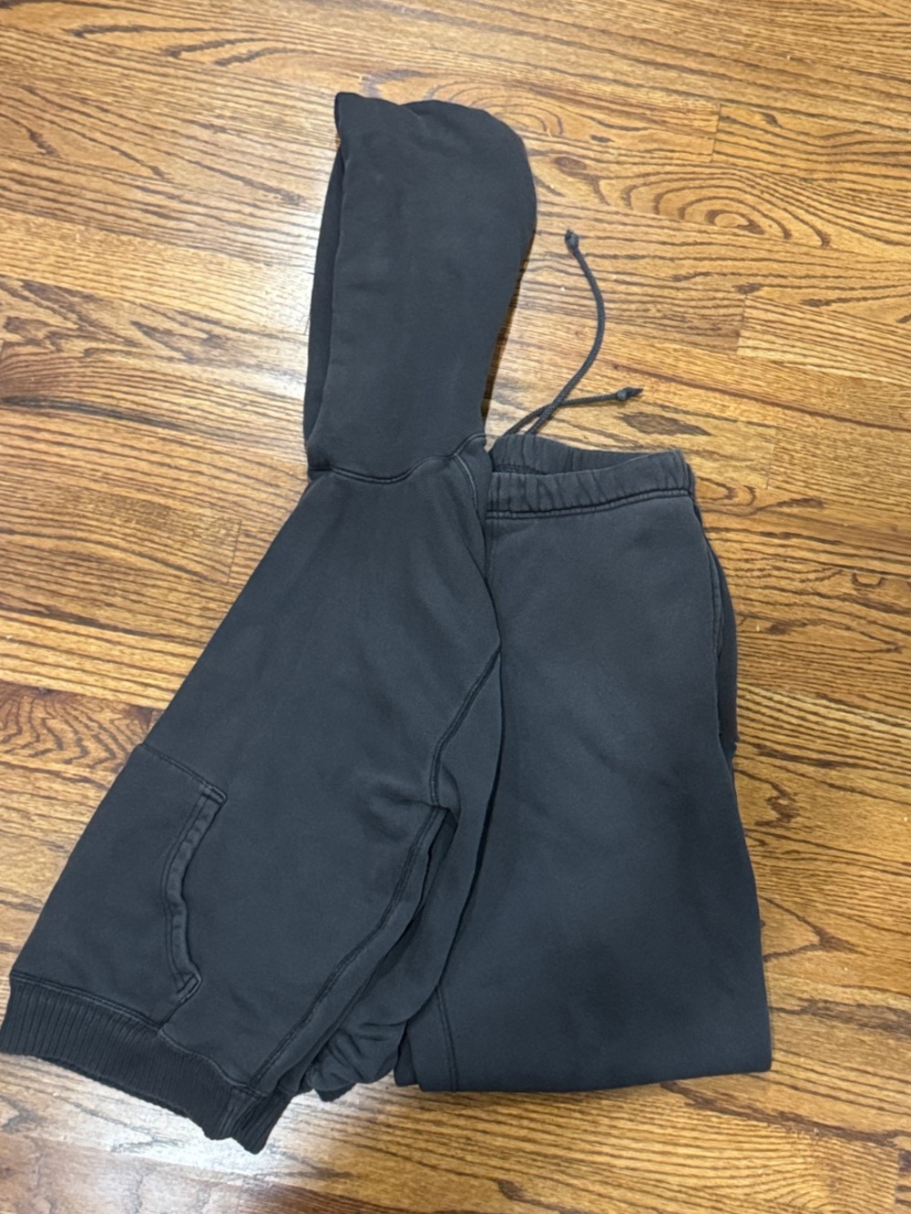 Elwood Men's Black Fleece Hoodie & Jogger Set - Casual Cozy Sweatpants SZ: S